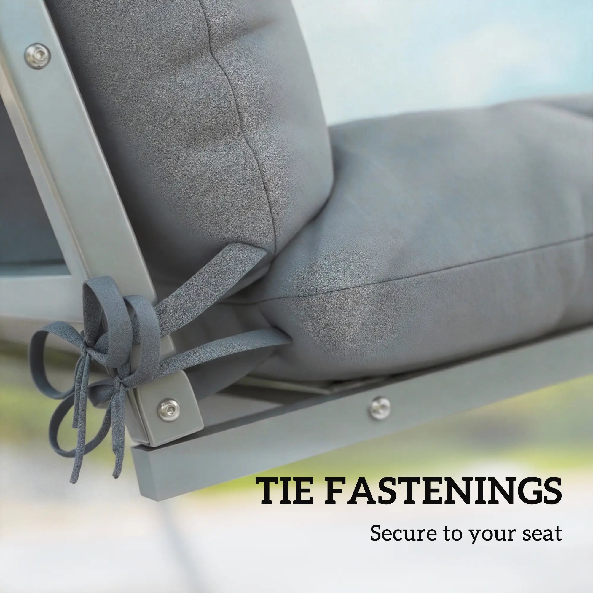 4-Piece Patio Chair Cushion Set, With Ties, Light Grey Patio Chair Cushions at Gallery Canada