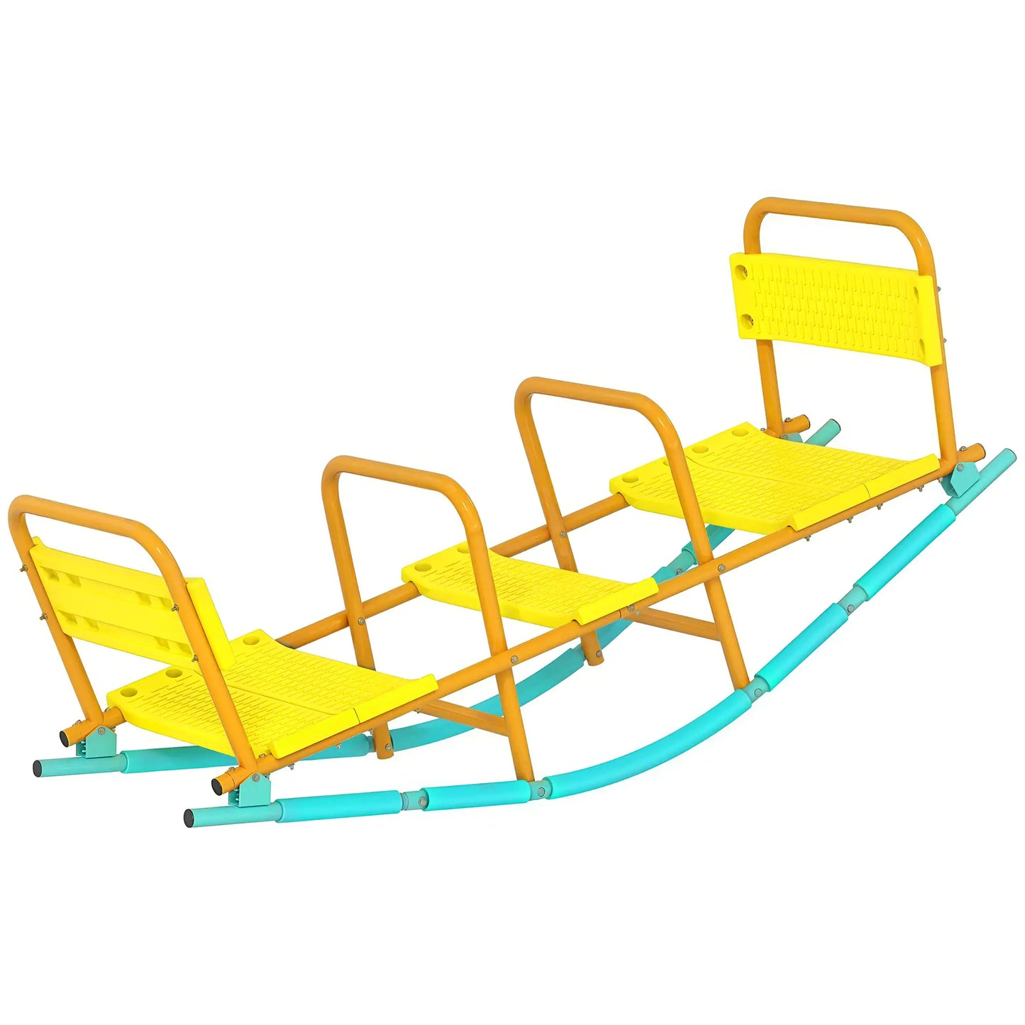 Metal Seesaw For Kids, 2 In 1 Rocking Teeter Totter, Playground Equipment Gym Sets & Swings Blue, Yellow at Gallery Canada