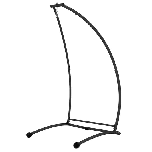 Hanging Hammock Chair Stand, C Shape Heavy Duty Metal Frame, Black Hammock Stands Black at Gallery Canada