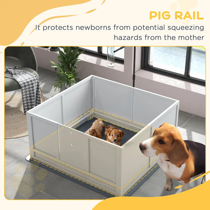Dog Whelping Box, Waterproof Pad, Adjustable Door, 41" x 39" Houses, Kennels & Pens at Gallery Canada