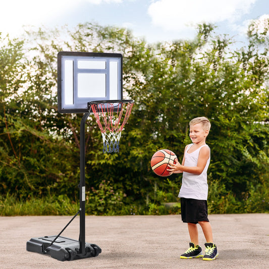 Portable Basketball Hoop System Stand Goal Pool Side with Height Adjustable 3FT-4FT, 32'' Backboard - Gallery Canada