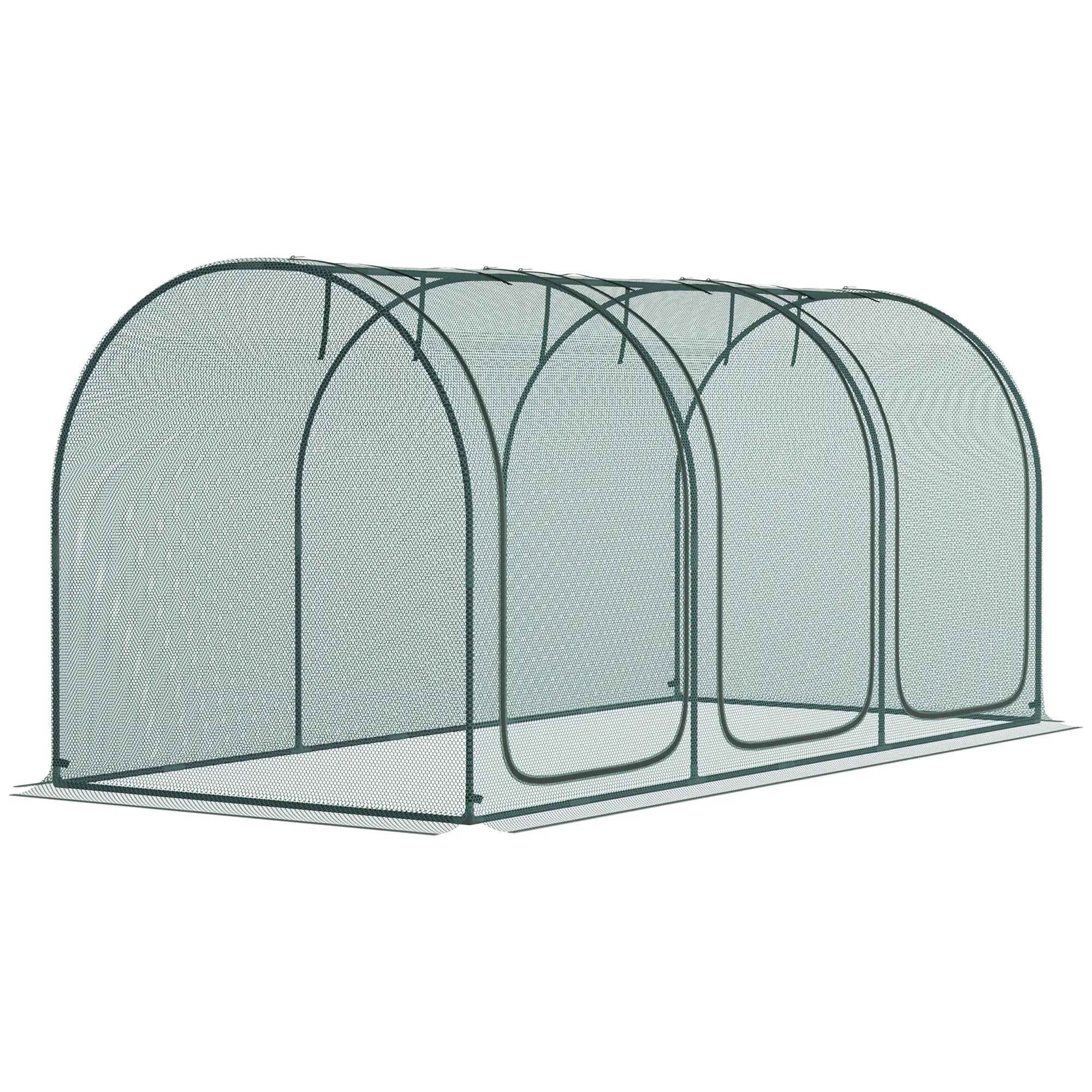 9' x 4' Crop Cage, Garden Plant Protector, 3 Zippered Doors, 4 Stakes Walk In Greenhouses at Gallery Canada