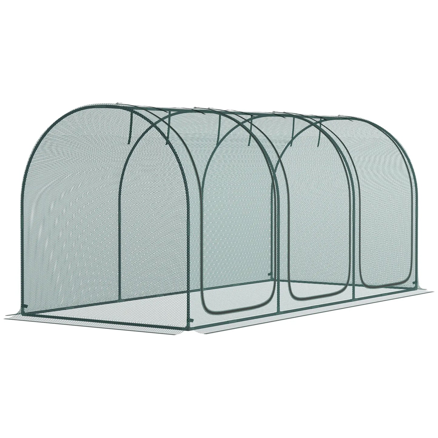 9' x 4' Crop Cage, Garden Plant Protector, 3 Zippered Doors, 4 Stakes Walk In Greenhouses at Gallery Canada
