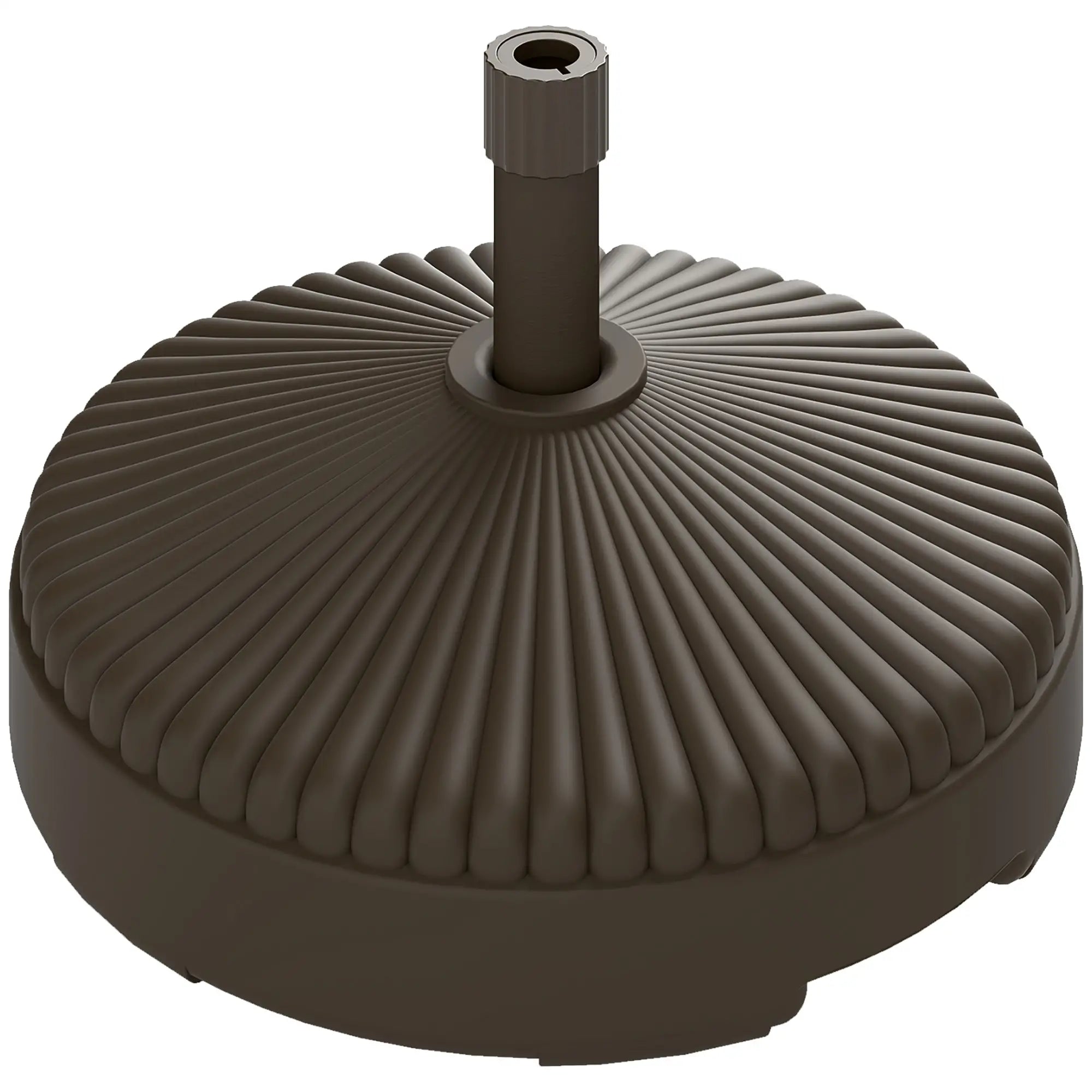Round Patio Umbrella Base, Holds 62lbs, for Garden, Poolside, Brown Umbrella Bases Brown at Gallery Canada
