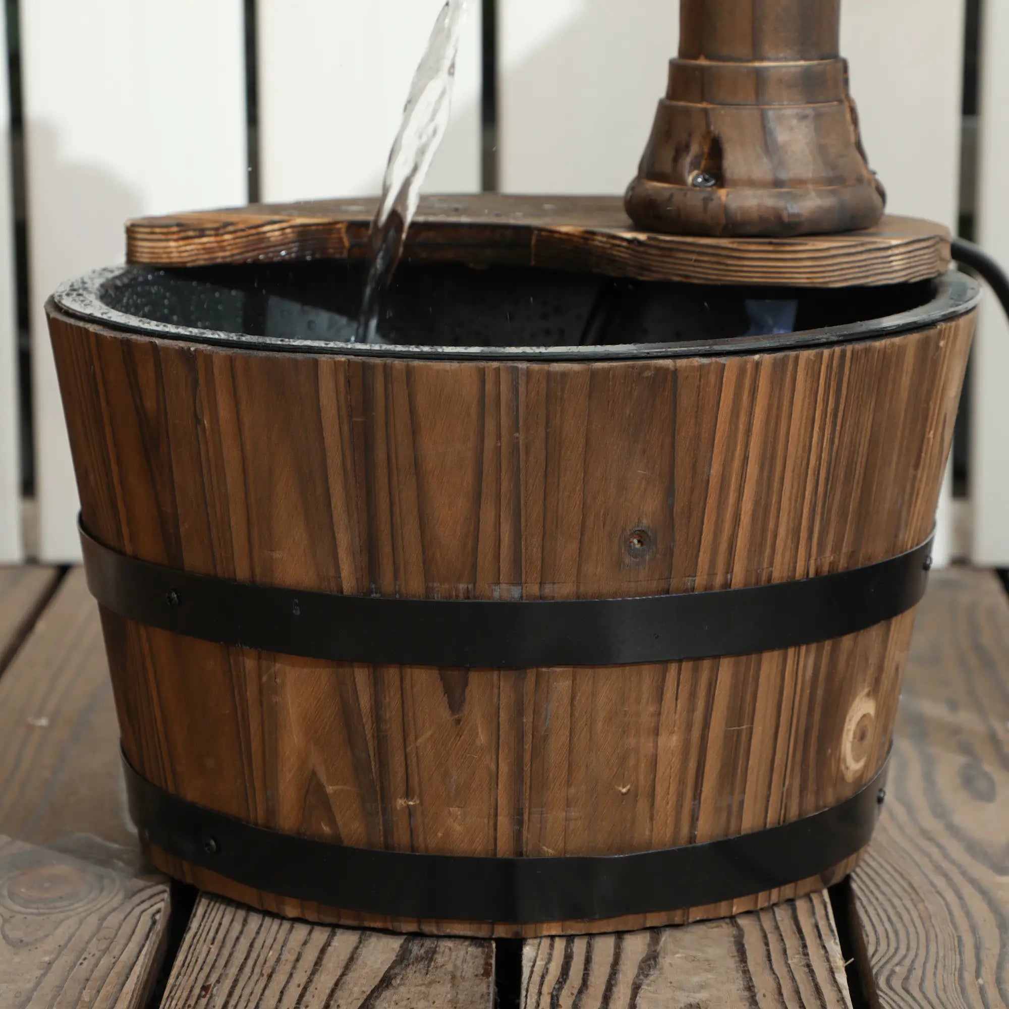 Outdoor Garden Fountain with Electric Pump, Carbonized Water Fountains at Gallery Canada