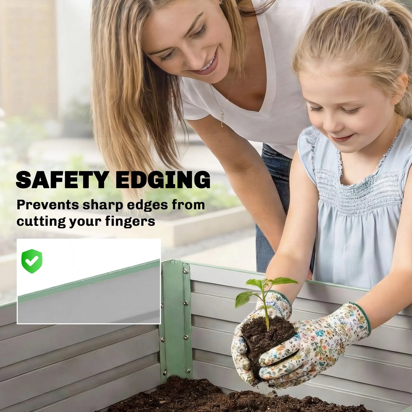 8' x 4' x 2' Galvanized Raised Garden Bed, Planter Box, Light Green Galvanized Planter Boxes at Gallery Canada