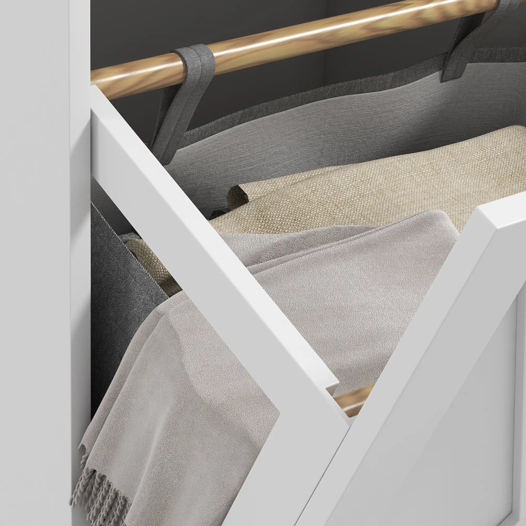 Tilt Out Laundry Cabinet, Bathroom Storage, 2 Baskets, 2 Drawers, White Bathroom Cabinets at Gallery Canada