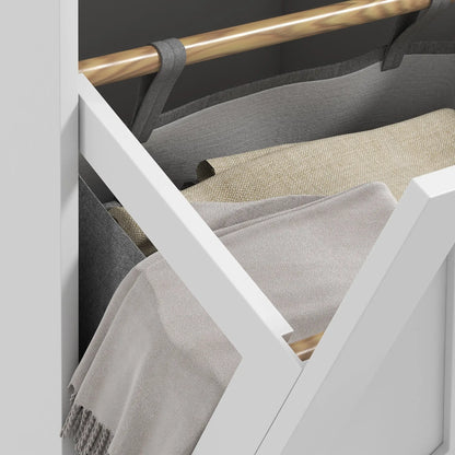 Tilt Out Laundry Cabinet, Bathroom Storage, 2 Baskets, 2 Drawers, White Bathroom Cabinets at Gallery Canada