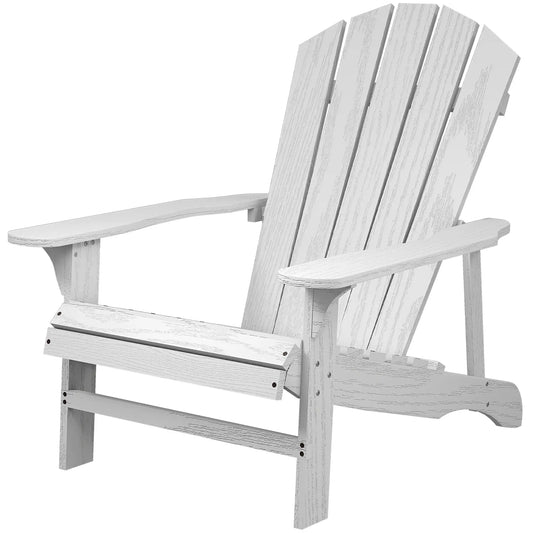 Wood Adirondack Chair, Outdoor Patio Muskoka Chair, White Patio Chairs White at Gallery Canada