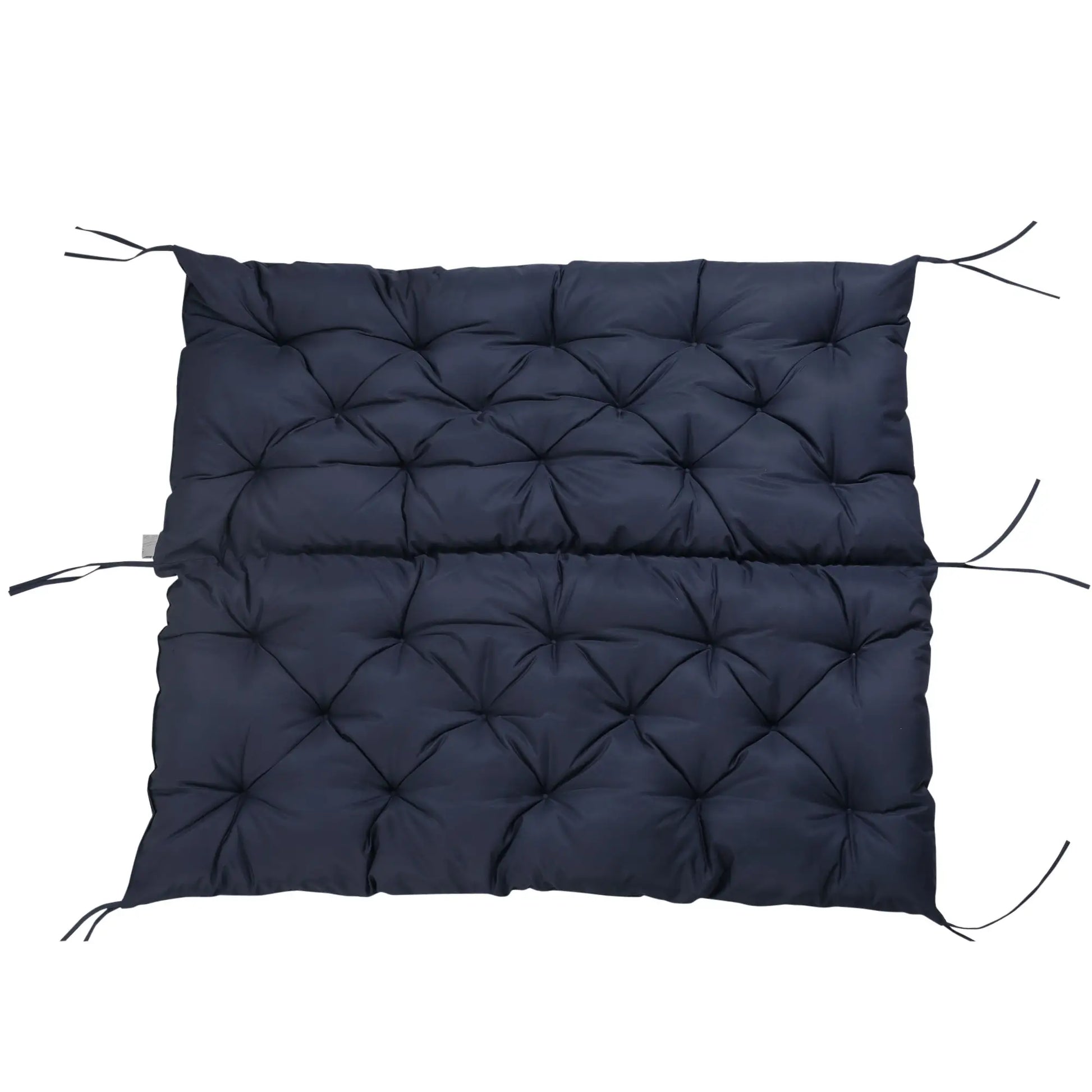 2 Seater Garden Bench Cushion, Thick Outdoor Non-Slip, 52" x 43" x 4", Navy Blue Patio Chair Cushions at Gallery Canada