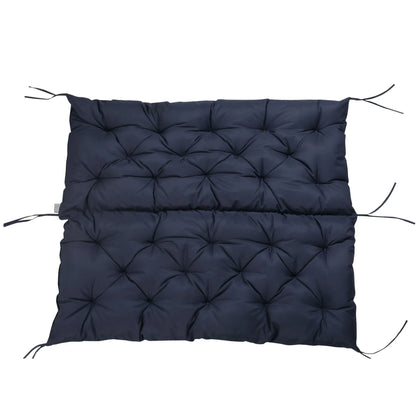 2 Seater Garden Bench Cushion, Thick Outdoor Non-Slip, 52" x 43" x 4", Navy Blue Patio Chair Cushions at Gallery Canada