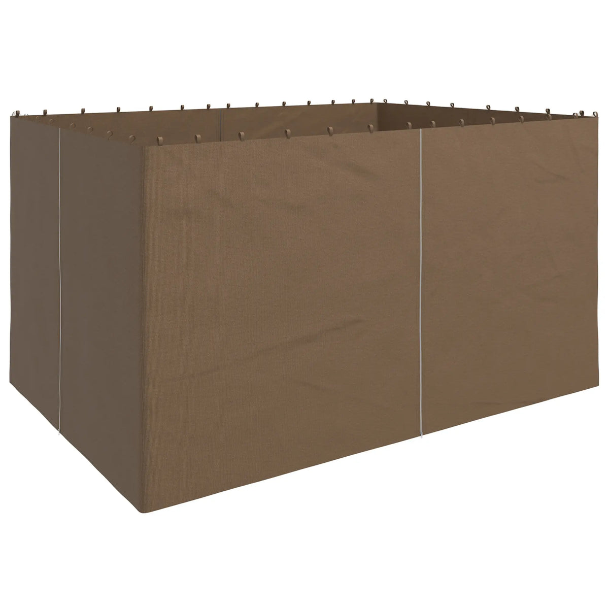 4-Panel Gazebo Curtains, Privacy Sidewall for 10' x 13' Canopy, Dark Brown