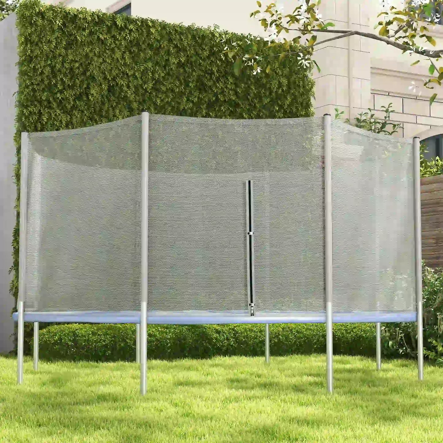 14FT Trampoline Enclosure Net with 8 Poles, Grey Trampolines at Gallery Canada