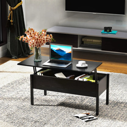 39" Lift Top Coffee Table, Hidden Storage, Living Room, Black Coffee Tables at Gallery Canada
