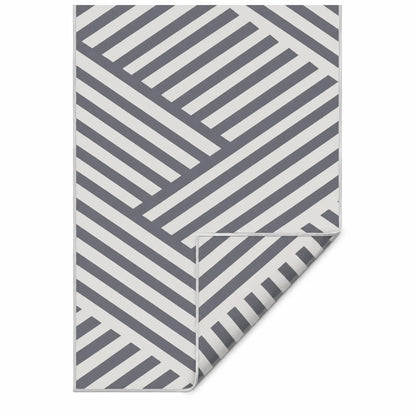 Reversible Outdoor RV Rug, Patio Floor Mat, 6' x 9', Grey and Cream Garden Decor Grey and Cream at Gallery Canada