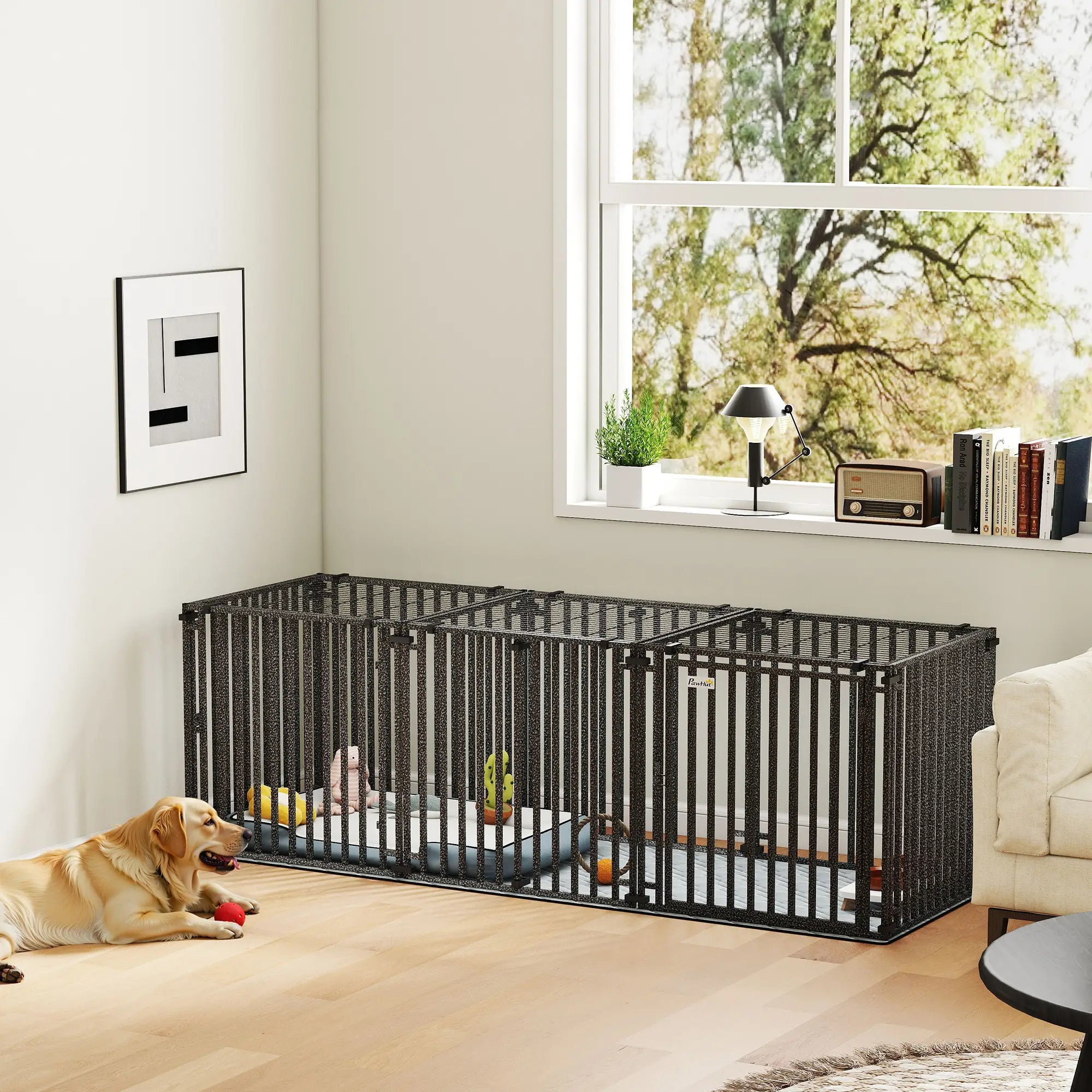 83 Inch Heavy Duty Dog Crate, Extra Large Metal Cage With Mat Dog Cages & Crates at Gallery Canada