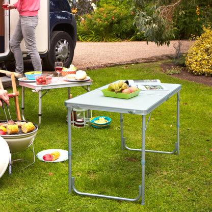 4ft Foldable Camping Table, Picnic BBQ Desk, Indoor Outdoor, Silver Picnic Tables & Camping Chairs at Gallery Canada