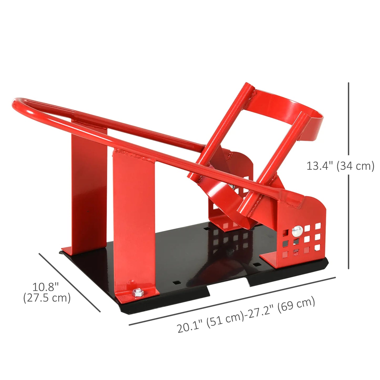 Motorcycle Wheel Chock, 12 Adjustable Holes, 990 lbs, Red Bike Parking Stands at Gallery Canada