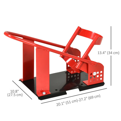 Motorcycle Wheel Chock, 12 Adjustable Holes, 990 lbs, Red Bike Parking Stands at Gallery Canada