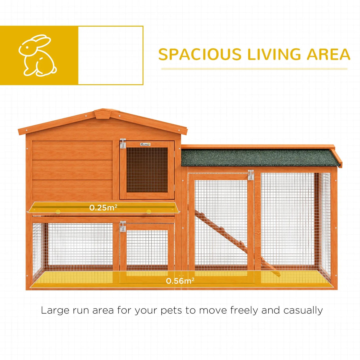 Two-Level Rabbit Hutch, Small Animal House, Pet Bunny Cage, Outdoor Run Rabbit Hutch at Gallery Canada