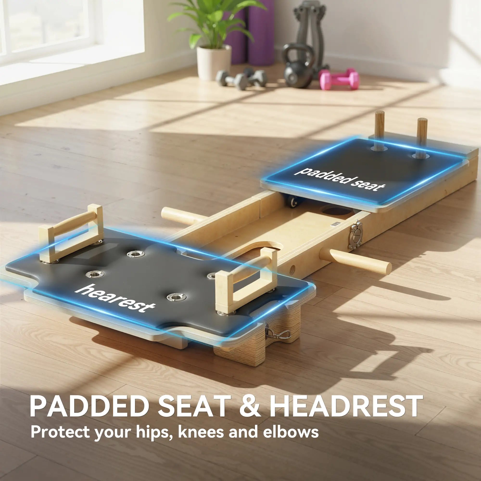 Portable Pilates Reformer Machine, Multifunctional Board With Resistance Bands Aerobic Equipment at Gallery Canada