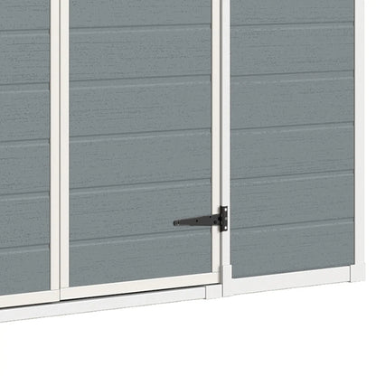 8 x 4 ft Plastic Garden Shed, Grey Wood-Effect Storage Shed, Grey Sheds at Gallery Canada