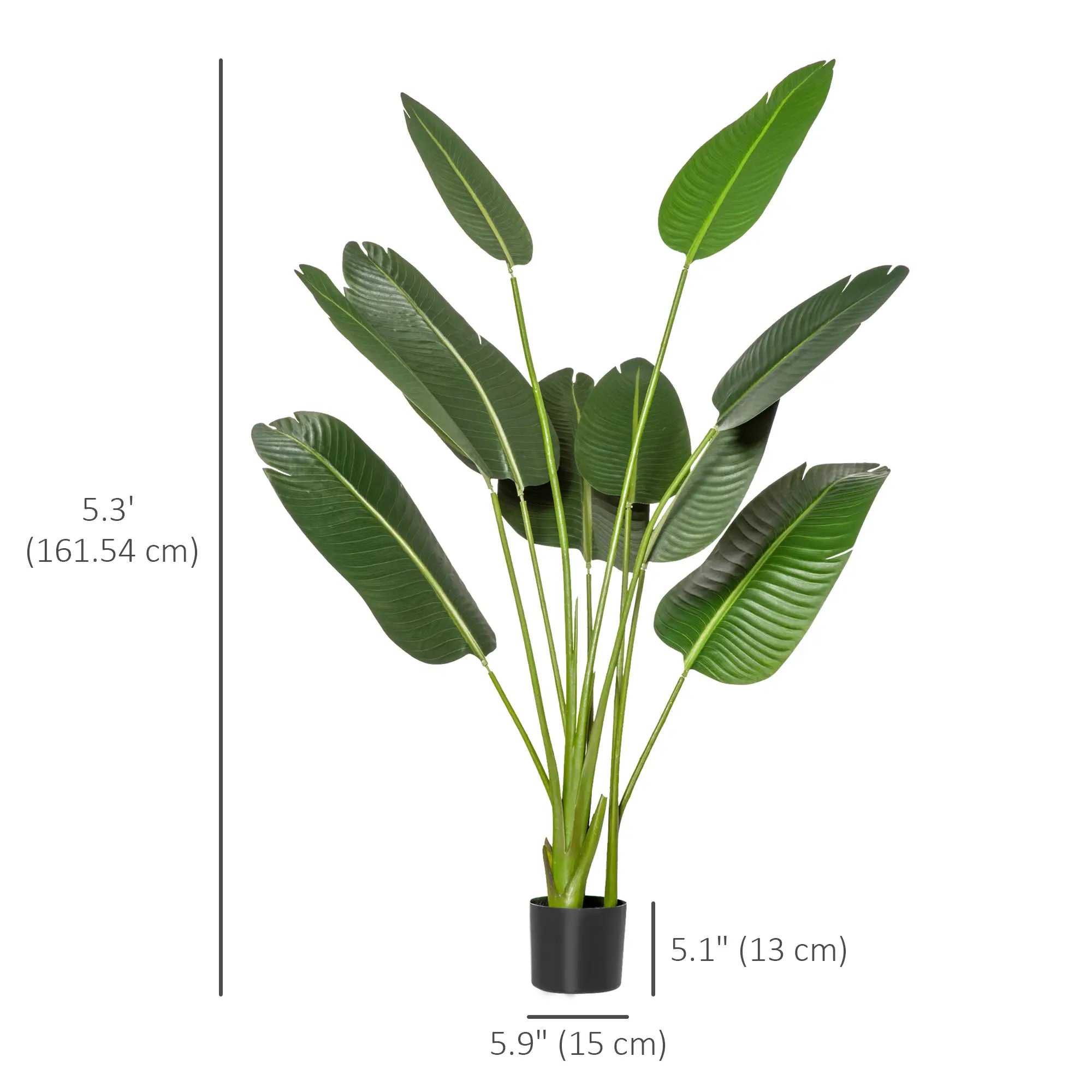 5FT Artificial Banana Tree, Faux Plant in Nursery Pot, Indoor Outdoor Decor Artificial Trees at Gallery Canada