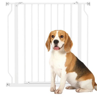 30"-34" Easy Install Pet Gate, Door & Double Lock, Extra Wide, White Houses, Kennels & Pens at Gallery Canada