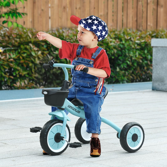 Tricycle for Toddler 2-5 Year Old Girls and Boys, Toddler Bike with Adjustable Seat, Basket, Bell, Blue - Gallery Canada