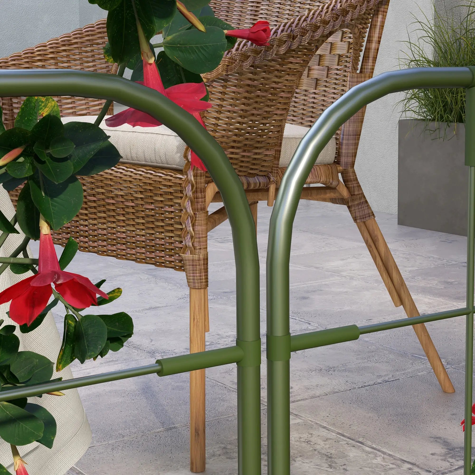 6-Piece Plant Support Set, Steel Trellis, 40 x 90 cm, Green Plant Stands at Gallery Canada
