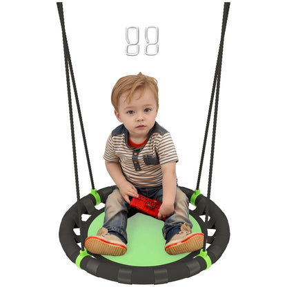 24 Inch Saucer Tree Swing, Adjustable Ropes, Outdoor, Backyard, Green Gym Sets & Swings at Gallery Canada