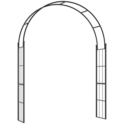 7FT Garden Arch Trellis, Outdoor Wedding Arbor, Climbing Roses Vines Plants Garden Arches Black at Gallery Canada
