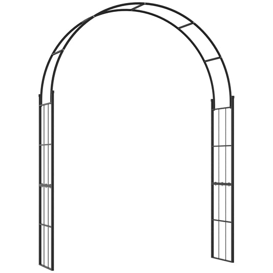 7FT Garden Arch Trellis, Outdoor Wedding Arbor, Climbing Roses Vines Plants Garden Arches Black at Gallery Canada