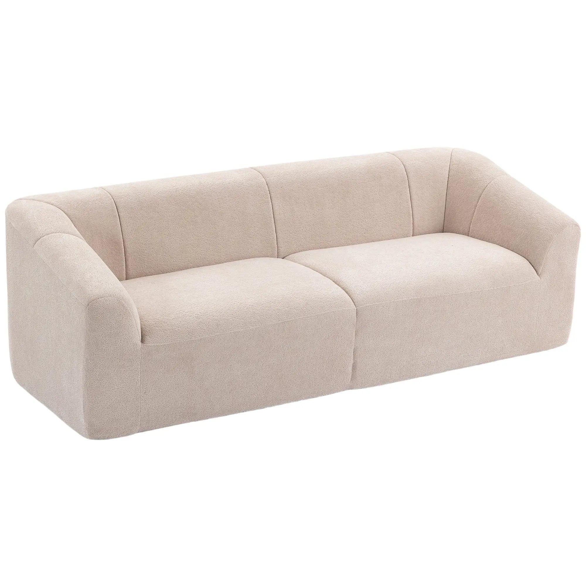3-Seater Chenille Cloud Couch, Beige 3-Seater Sofas at Gallery Canada