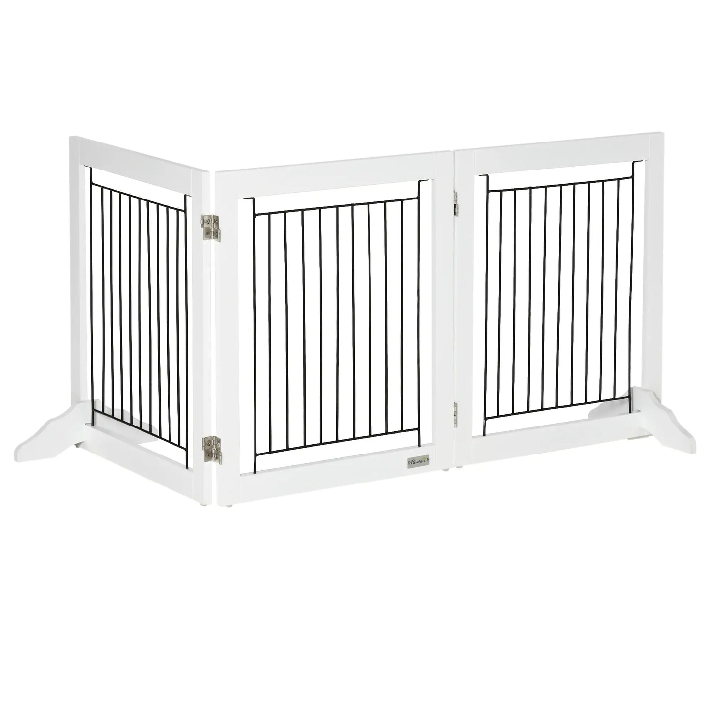 Freestanding Pet Gate, 24" High, 3 Panels, White Houses, Kennels & Pens at Gallery Canada