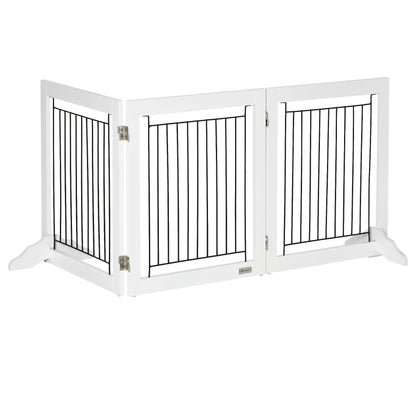 Freestanding Pet Gate, 24" High, 3 Panels, White Houses, Kennels & Pens at Gallery Canada