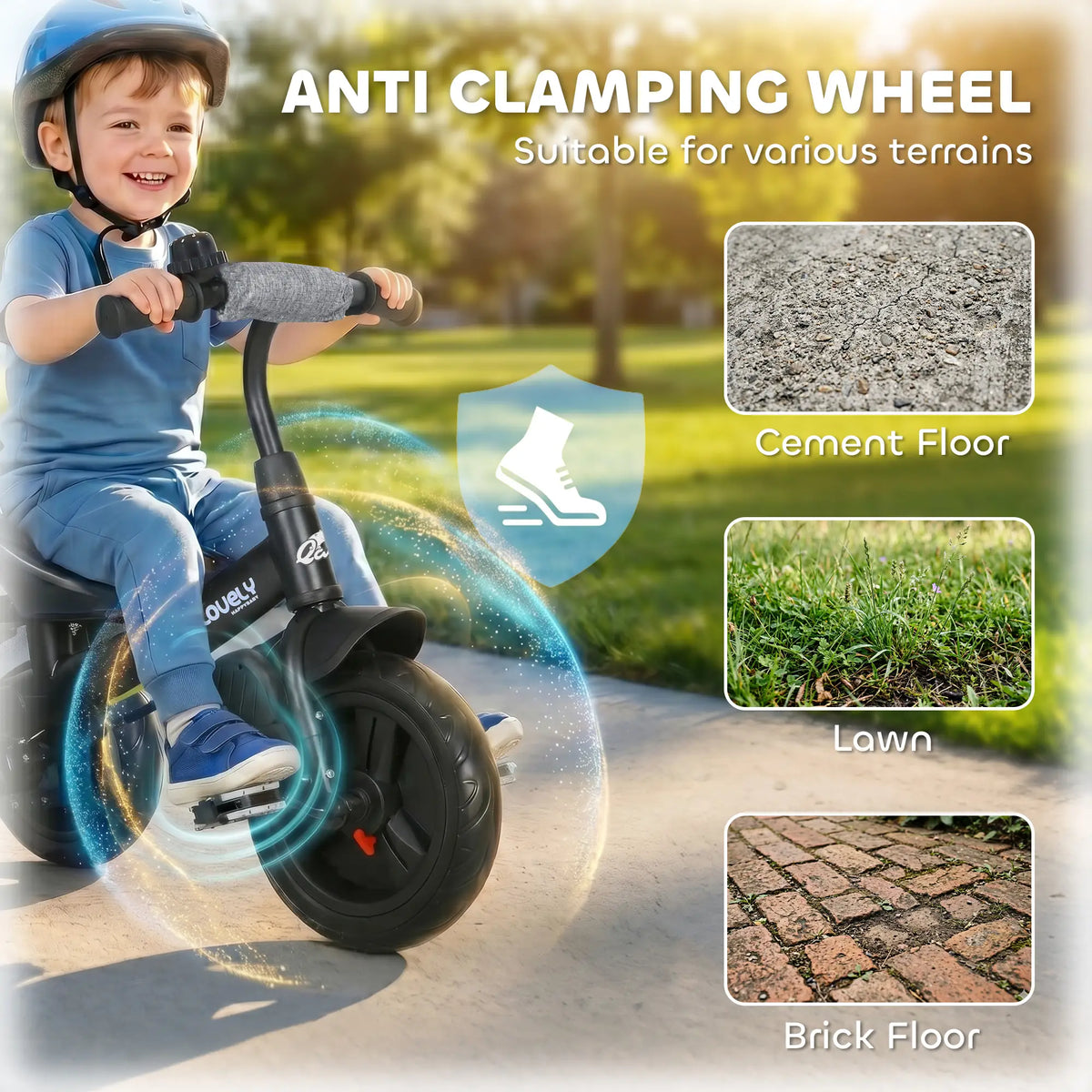 6 in 1 Tricycle for Toddlers, Parent-Push Handle, Grey Tricycles for Kids at Gallery Canada