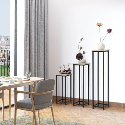 3 Pack Metal Plant Stand, Indoor Outdoor Rack, Decorative Flower Holder