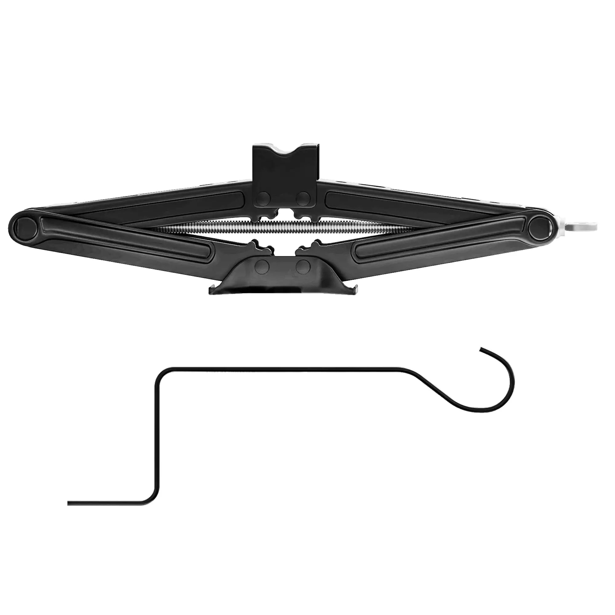 Steel Car Jack, Portable Scissor Jack, 2 Ton (4400 lbs), Black Automotive Black at Gallery Canada