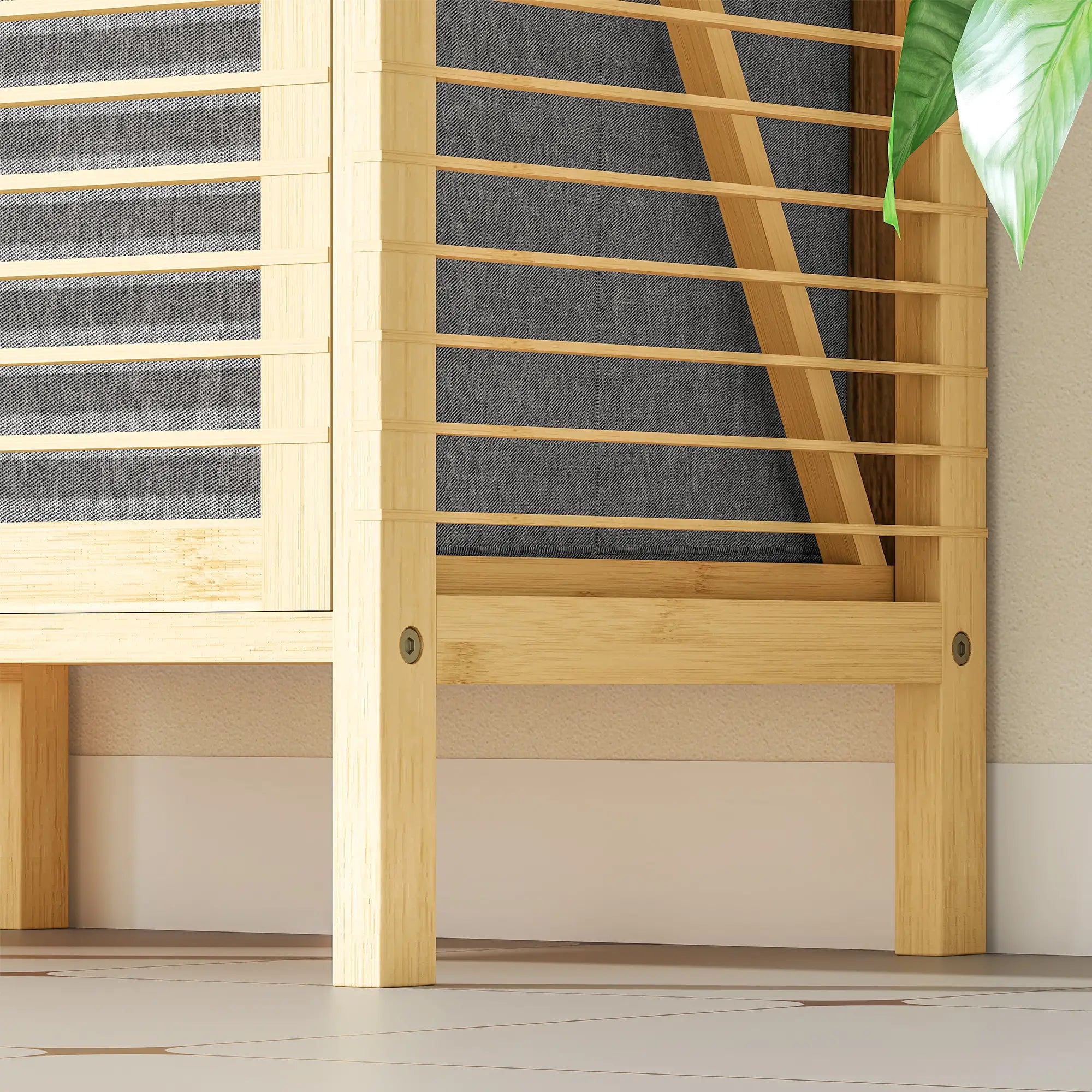 Bamboo Laundry Cabinet, Tilt Out Hamper with Basket, Natural Bathroom Cabinets at Gallery Canada