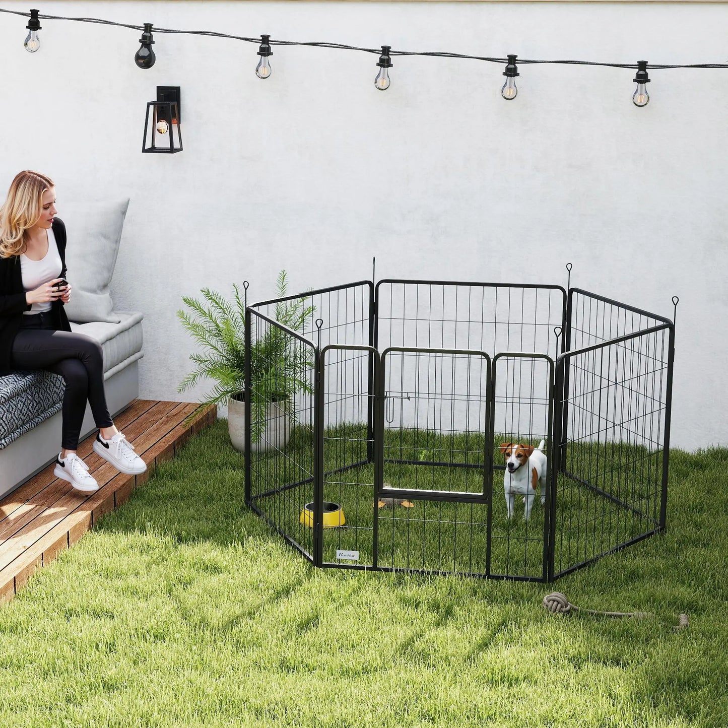 Heavy Duty Dog Playpen, 6 Panels, 23.5"H, Small Dogs Houses, Kennels & Pens at Gallery Canada