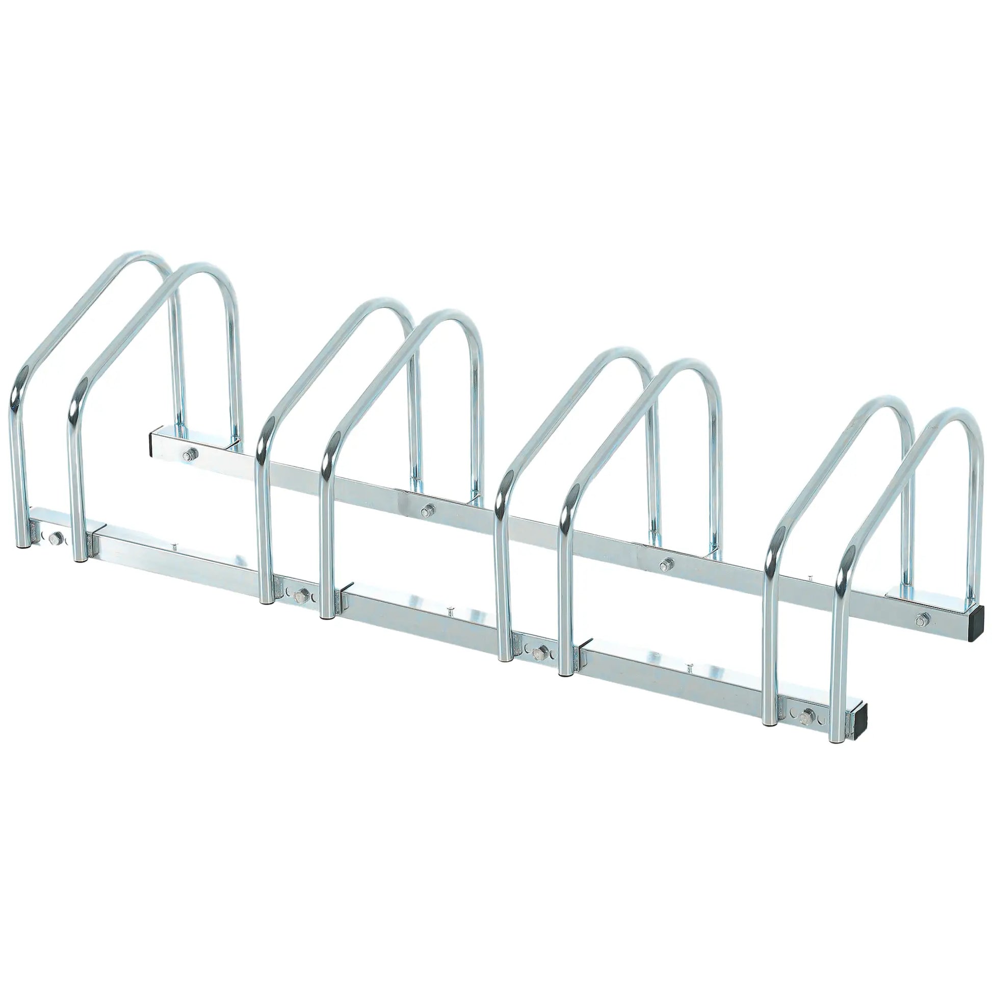 4-Bike Floor Parking Rack, Cycling Storage Stand, Garage Organizer, Silver Bike Parking Stands at Gallery Canada