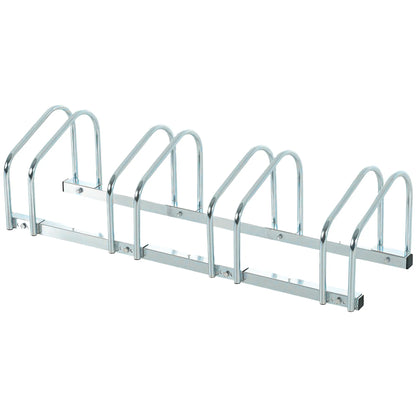 4-Bike Floor Parking Rack, Cycling Storage Stand, Garage Organizer, Silver Bike Parking Stands at Gallery Canada