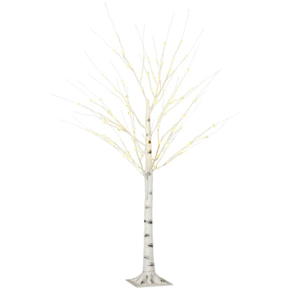 5 Ft Pre-Lit LED Artificial Birch Tree, Indoor Outdoor Use Artificial Tree at Gallery Canada