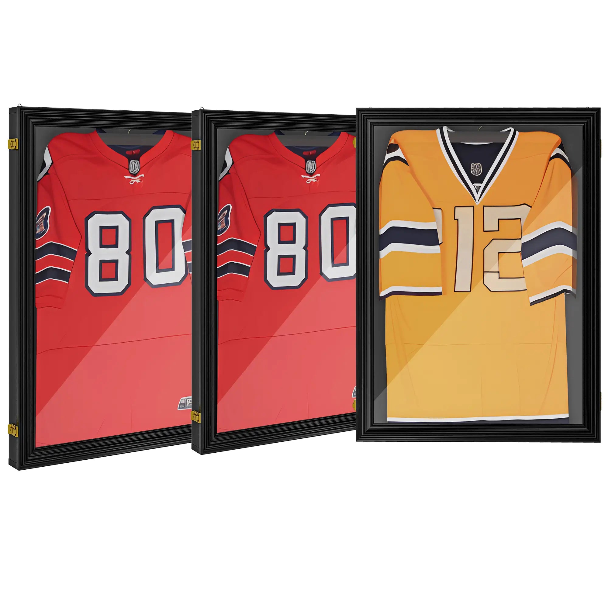 Jersey Display Frame Set, Acrylic Sports Shirt Shadow Box, 23.5