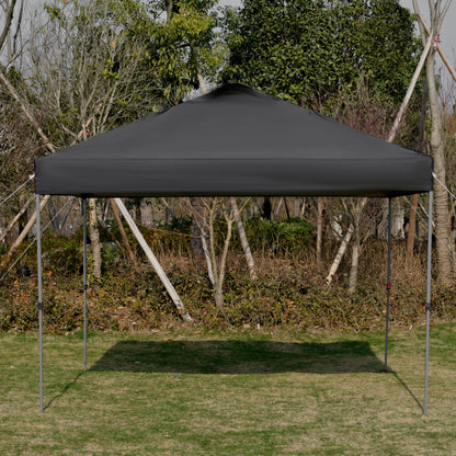 10' x 10' Pop Up Canopy Tent, Airy Top Vents, Wheeled Carry Bag, Black Pop Up Canopies at Gallery Canada