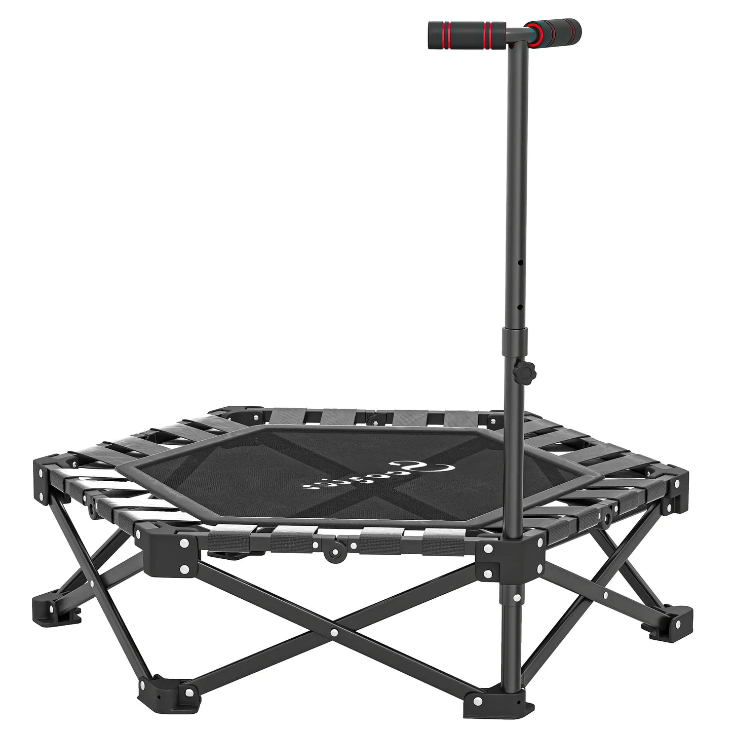 "42" Mini Trampoline Pliable avec Poignée en Mousse Ajustable