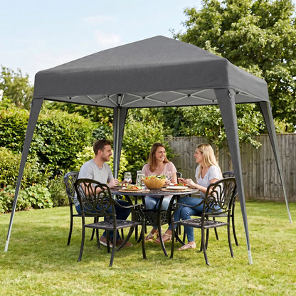 8' x 8' Pop Up Canopy, Outdoor Folding Tent, Portable with Bag, Grey Pop Up Canopies at Gallery Canada