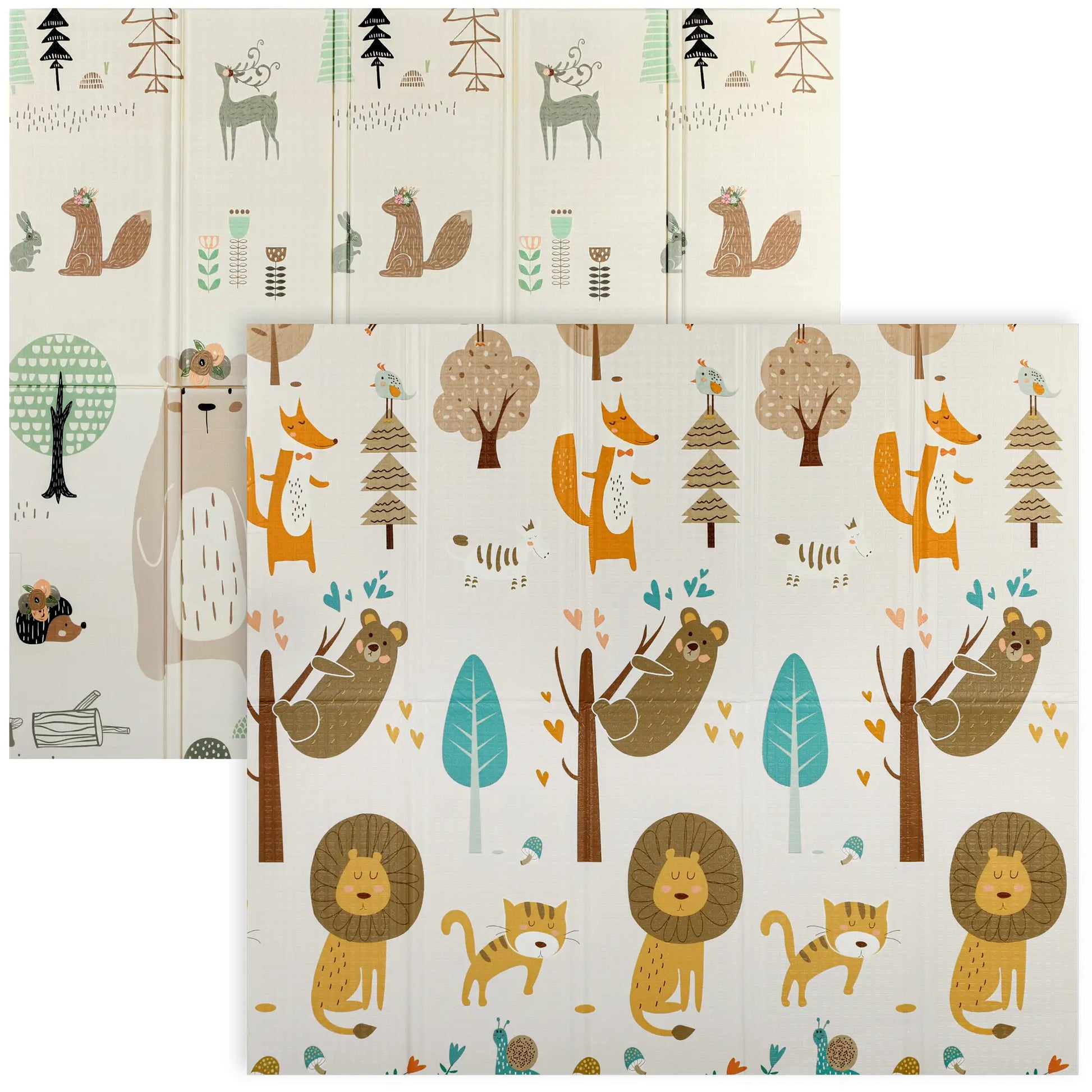 Double Sided Baby Play Mat, Reversible Waterproof, Animal Theme Kids Gym & Playmats Multi Colour at Gallery Canada