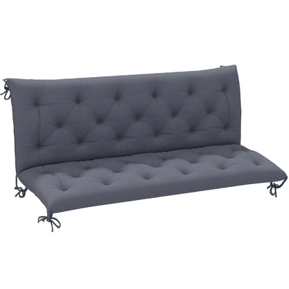 3 Seater Outdoor Bench Swing Cushions, Patio Garden, Dark Grey Patio Chair Cushions Dark Grey at Gallery Canada